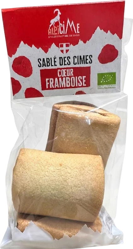 Sablé des cimes cœur framboise bio - 150g