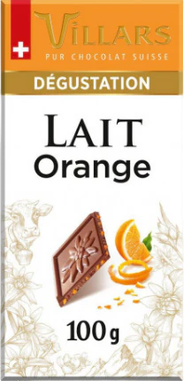 CADEAU Tablette chocolat lait orange - 100g