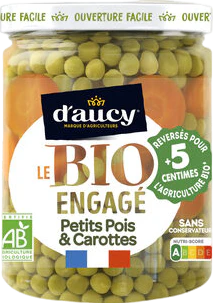 Petits pois carottes - Bio - 340g