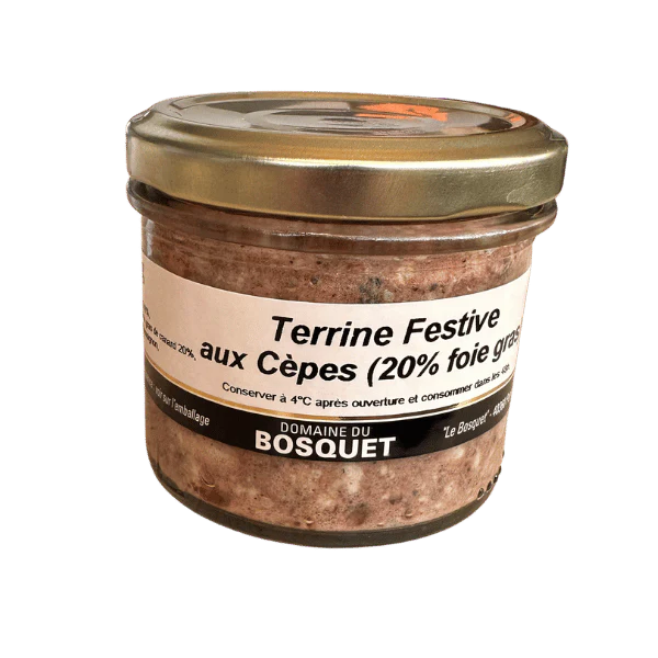 Terrine festive aux cèpes (20% Foie Gras) - 90g