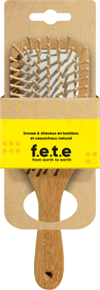 Brosse à cheveux large en bambou - Image 3