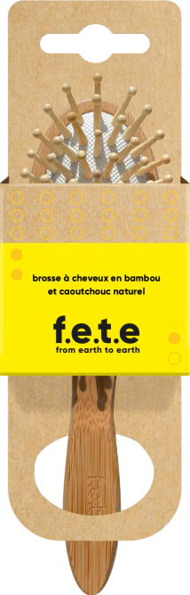 Brosse a cheveux ronde en bambou - Image 3