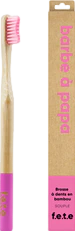 Brosse à dents en bambou souple rose - Image 2