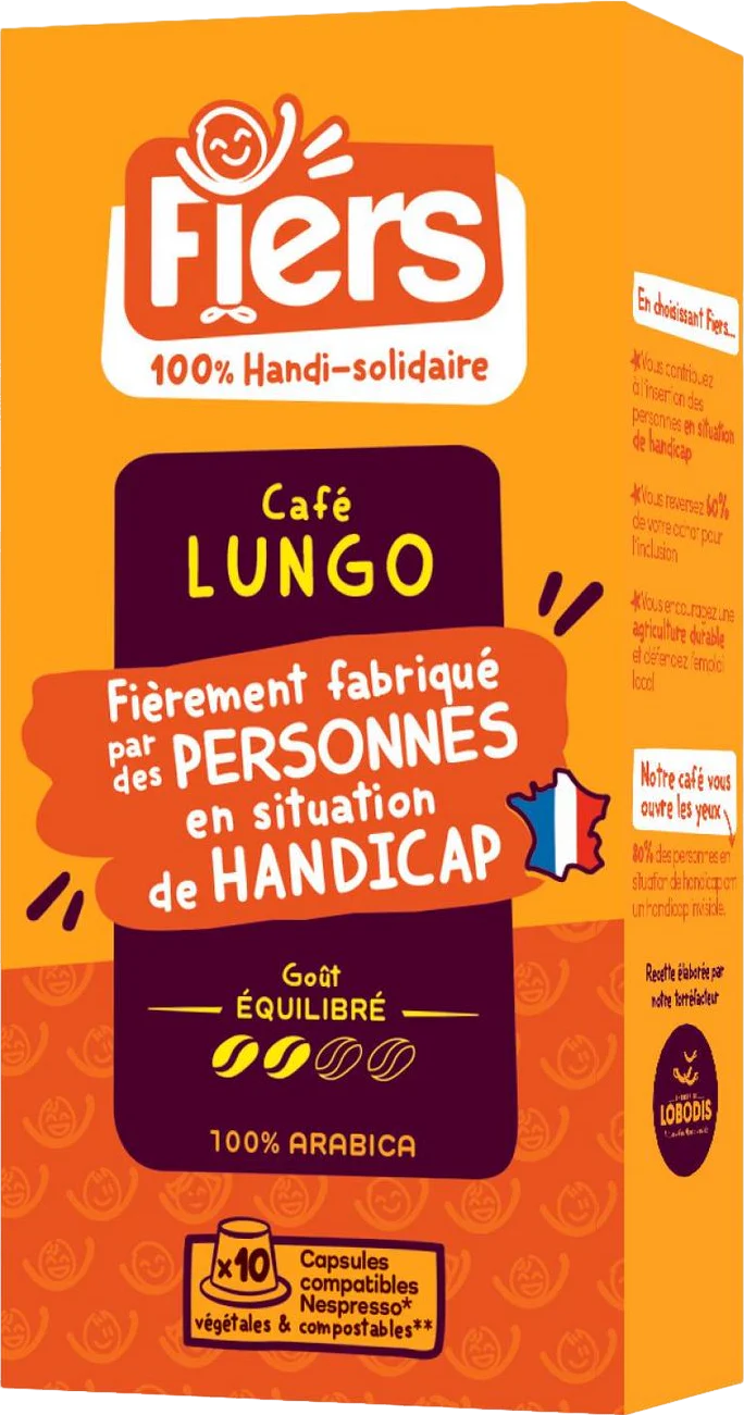 Café lungo intensité 2 - 10 capsules compostables compatibles Nespresso