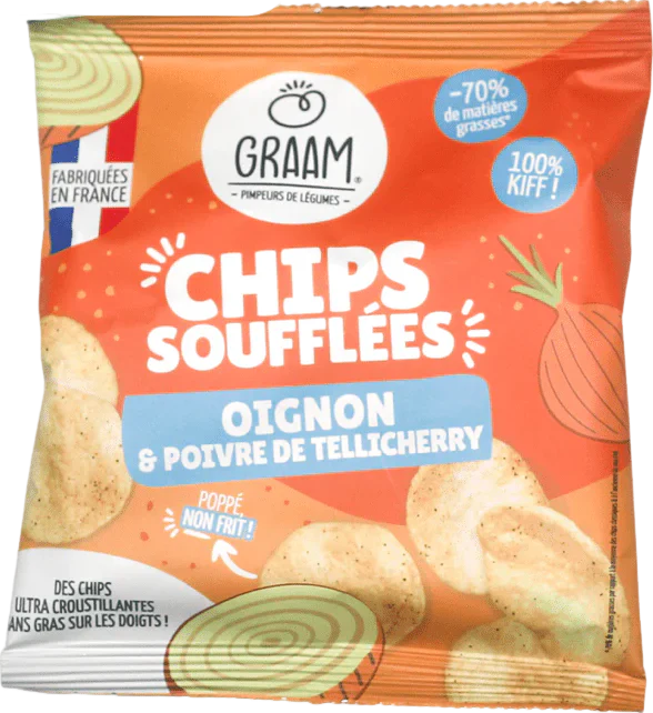 Chips oignons & poivre de Tellicherry - 20g