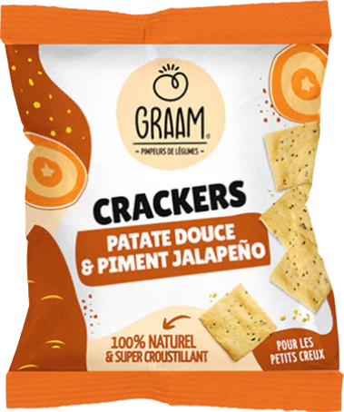 Crackers patate douce et piment jalapeno - 30g