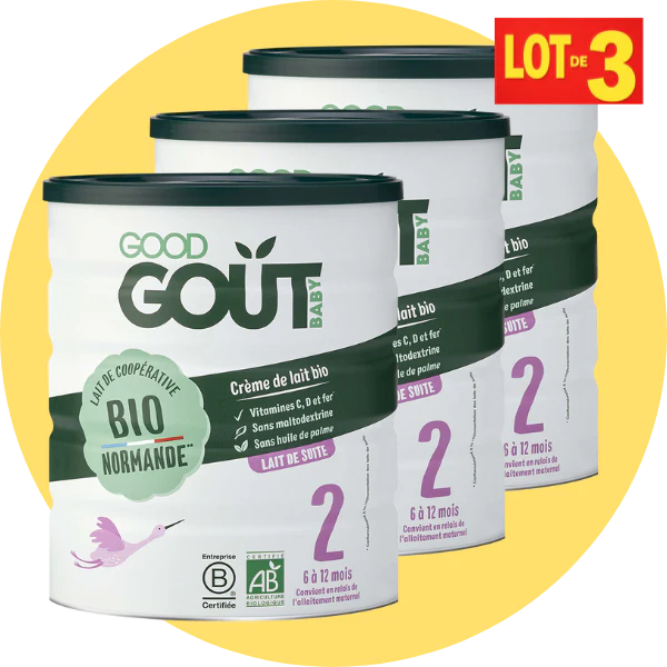 Lot de 3 lait de croissance 2ème âge (6 à 12 mois)