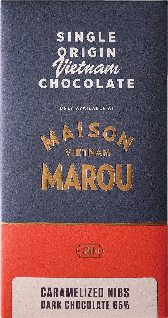 Chocolat noir 65% grué caramélisé - 80g - Image 2