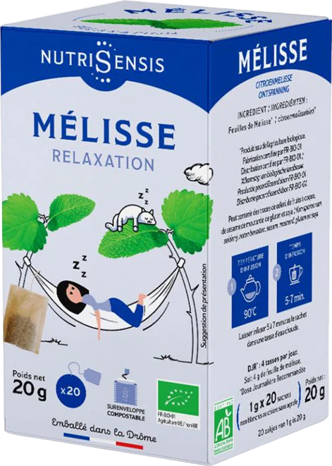 Tisane mélisse relaxation bio - 20 sachets