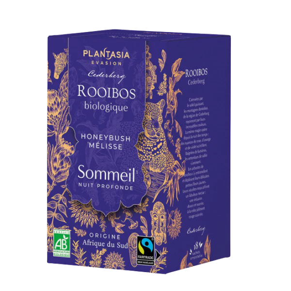 Infusion sommeil rooïbos honeybush et mélisse bio - 18 sachets