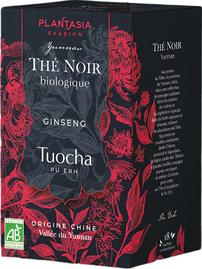 Thé noir au ginseng bio - 18 sachets