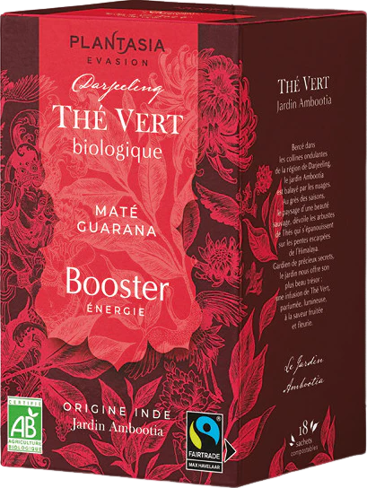 Thé vert booster maté guarana bio - 18 sachets - Image 2