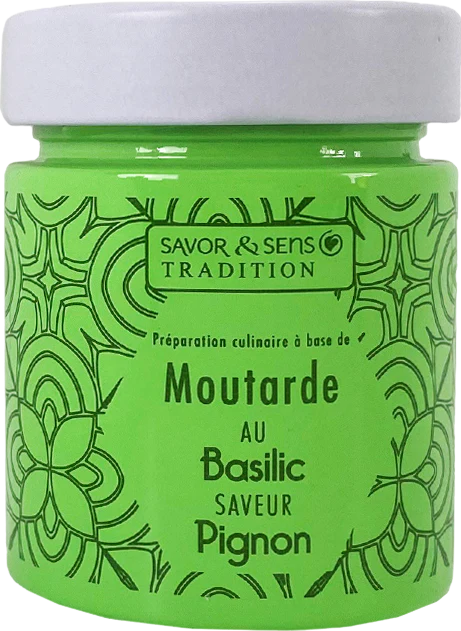 Moutarde au basilic saveur pignon - 130g
