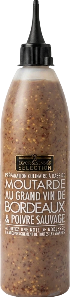 Moutarde au grand vin de Bordeaux & poivres sauvages - 500ml