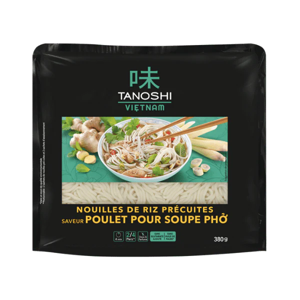 Nouilles de riz précuites pour soupe Pho saveur poulet - 380g - Image 7