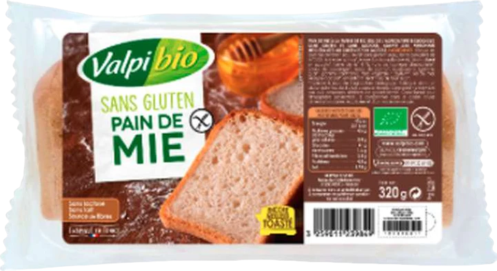 Pain de mie sans gluten bio - 320g